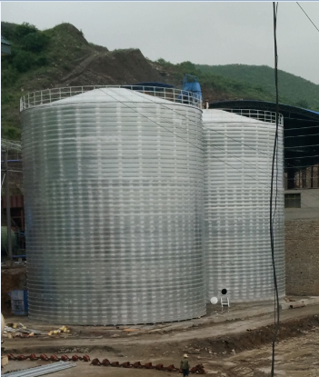 静海粮食钢板仓的安装全过程不用热焊接